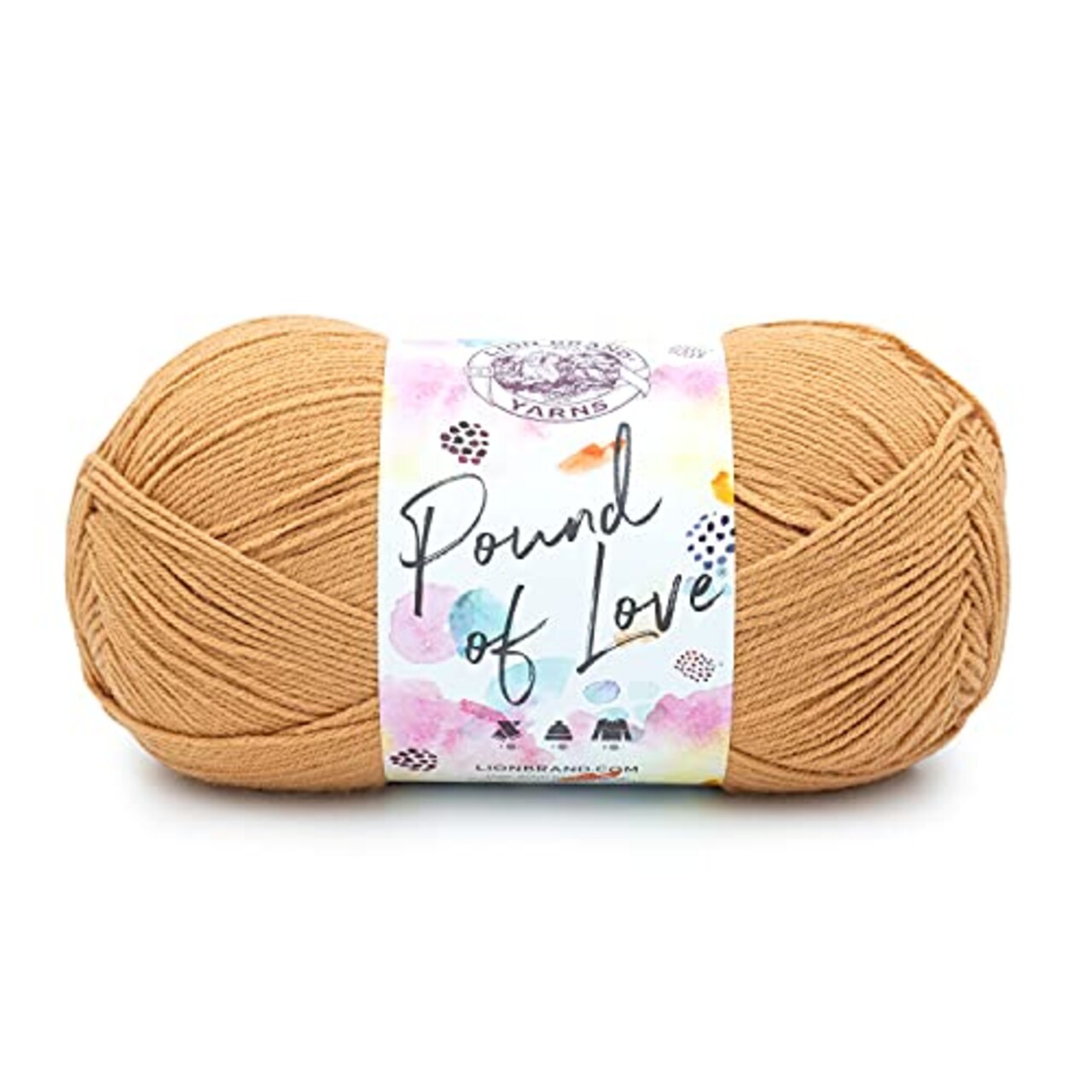 Lion Brand Yarn Pound of Love, Value Yarn, Large Yarn for Knitting and Crocheting, Craft Yarn, Pumpkin Pie
